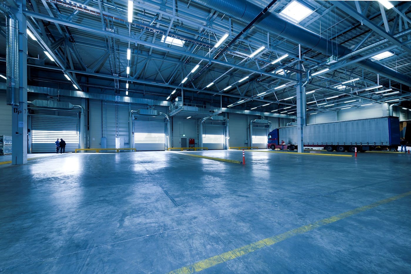 Industrial logistics dock prepared for shipment and delivery